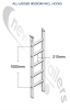 F-1054201 STAS Watertight Planker Aluminium 5 Rung Access Ladder - With Brackets  1450 x 340m
