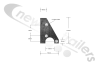 CAPL0041/42 LH Wilcox Tailgate Hinge Alloy Block Left Hand Longer Style 130mm