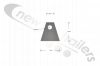STAS24 Cattle Clamp Shank Mounting Weld-On Plate For Stas Wide Tailboards