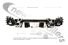 BI9-22S Axle SAF Complete Replacement TRI-AXLE BI9-22S with Hubs, Discs, Calipers, Shocks, Air Bags and T16/24 Chambers ID1-SBS2243