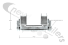 CERF100X Newton Trailers Tailgate SDC Water Tight Air Ram Female Mounting Bracket