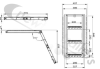 ABUS873/3R/MF/GV Rear Underbody Access Ladder 3 Step Pull Out For Knapen Walking Floor