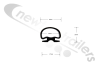 702748/1 STAS Tipping Trailer Door Seal Rubber For OP Door - Sold Per Metre