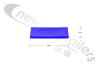 4104001.1 Cargo Floor Plank End Cap 112mm Plastic Blue (Single)