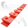 4103012 Plastic Bearing Block Red, 7-112, Height 37mm Smooth