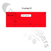 Fruehauf Flap 05+ Red DE005 Dawbarn Cover Sheet Rear Back Flap for Fruehauf Tipper 6" Hood 2005+ Red