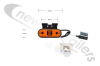 31-2064-010 Aspoeck Unipoint Side Amber Marker Lamp 90 Degree Bracket 0.5m P&R Plug