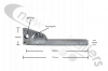ASGK990/760AGV Side Rail / Guard Hinged Leg - Pre-Assembled With Pin & Wire Assembly 760/795mm Overall Length