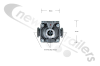 KX2000/1 Quick Release Valve (QRV) Type 4 Port Parallel Inlet M22x1.5mm - Outlet M22x1.5mm