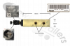 352062111 Haldex ILAS®-E Integrated Lift Axle Valve With 4 x 8mm Speed Fitting; DIN Bayonet Solenoid