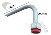 BDICO08121 Walking Floor® Hydraulic Return Pipe - 25S Pipe 25x2mm Sidewall With 90 Bend & 25S Female Fitting