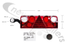 25-6020-757 Aspoeck Tail Lamp EUROPOINT II LED - L/H Lamp With 7 Pin Connector Plug & LED Outline Marker