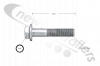 N 000 000 005 729 DCA Shock Absorber Bottom Bolt M20x1.5x100 For TE4 & TE5 Axles