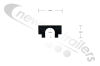 4105009.1 Cargo Floor Black Clamp for 25mm (25S) Hydraulic Pipe Box of 14 - 21 Plank System
