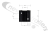 41005020 Cargo Floor Black Clamp for 25mm Hydraulic Pipe (Single)