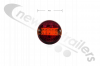23-8400-827 Aspoeck Hamburger 3 Chamber Light LED - Tail/Flash/Stop - Aspoeck Wiring Plug