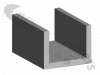 40AWF-000027-01-B Titan Spacer block to suit rubber puck stop aluminium flip roof
