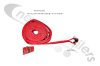 RED-3.0-D1.75 Cover Sheet Side Strap For Moving Floor Trailers With D Eyelet 1.75 down In Red LG:3.5m