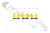 5160003 Cargo Floor CF300 & CF500 Ram Nylon Guide Block Set (yellow)