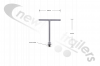 HANDLE27 STAS Grain Hatch Handle T Bar & Socket 27mm