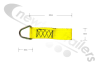 23-STRAP-24-8" C/W P LINK YELLOW Dawbarn Cover Sheet Side Strap - Short Hooped Pole Strap With Eyelet For Clearspan - Yellow