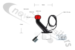 31-3404-007 Aspoeck Marker Light - Outer Superpoint II Oval Lamp R/H