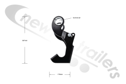 203239005800 SAF Lift Axle Bracket For Dual Piece For B9-22K01 and B9 -22S Axle