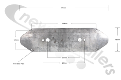 N1010 BPW Hanger Bracket Plate