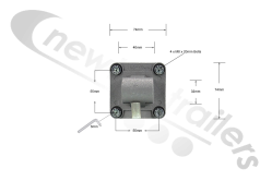 CNTG0048 Wilcox Top Hinge For 50/50 Split Rear Door Air Ram