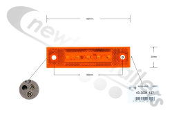 42-3006-027 Legras Amber/Orange Side Marker Light