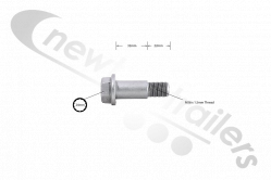 N1001061 SAF Axle Brake Calliper Shoulder Bolt SN7, SK7 or SB7