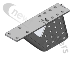 F-108135800 Stas MF Recycling Spec. Rear Bumber/Underrun Support Bracket N/S Left Hand