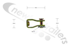 NO- A0765 M16 Yoke With Clevis Pin