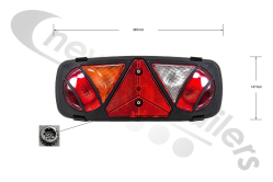 800/51/01 Rubbolite Model 800 Rear Lamp (WITH PLUG) (Left Hand)