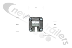 CERM50X Titan Air Ram Male Hinge Bracket
