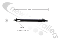 HYS25FEM30-10-07  Titan Tallboy Hydraulic Cylinder For Rear Lift Door