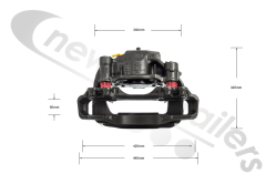 60134 REMAN - SAF Caliper Assembly Right SBS 2220 H01 Offside