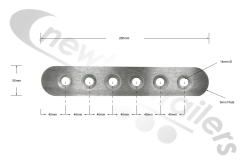 NTSPFP012501 Knapen Stainless Steel Durafloor Plank Fixture Plate