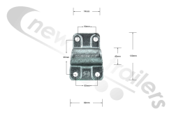 AFER25/12000/YEL Bolt On Ferry Lashing Link Cleat