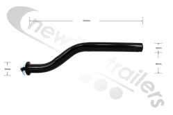 576489 Fliegl Mud Wing Stay / Holding Bracket Cranked Style