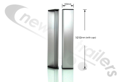 ASGK1000/3/TPGK Side Rail Corner Profile Double Item With Fitting Kit