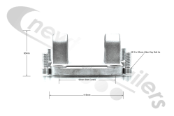 CERF100X Newton Trailers Tailgate SDC Water Tight Air Ram Female Mounting Bracket