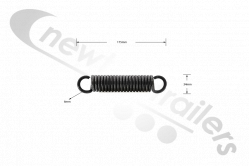 ADVEER STAS Rear Door Return Spring 123 X 34 X 6 MM