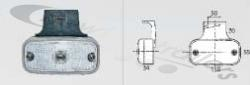 40 125 013 Vignal Clear Marker Lamp With 90 Deg Bracket