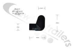 DOPZVR STAS Side Impact Rail Cap for Corner Profile Fits R/H (top) and L/H (bottom).