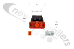 40 195 031 Vignal Amber LED Marker Lamp With 90 Deg Bracket