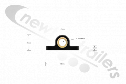 KSTM-20 STAS Grain Hatch Rack & Pinion Bearing with Nylon Housing
