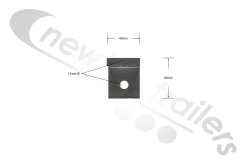 STAS 195L Side Rail L Fixation 50 x 50 x 40 Angle