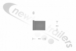 F-1052799 Cover Sheet Support Arch Aluminium Angle Plate 80x60x60mm