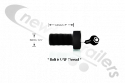331343 Load Cell Bolt 1.25" x 2.5" (64mm) 12UNF